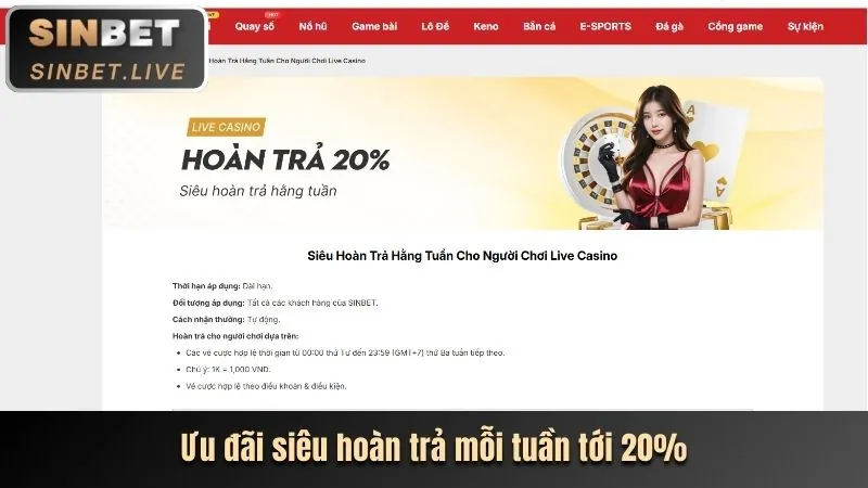 Thưởng nạp lại BetVND8